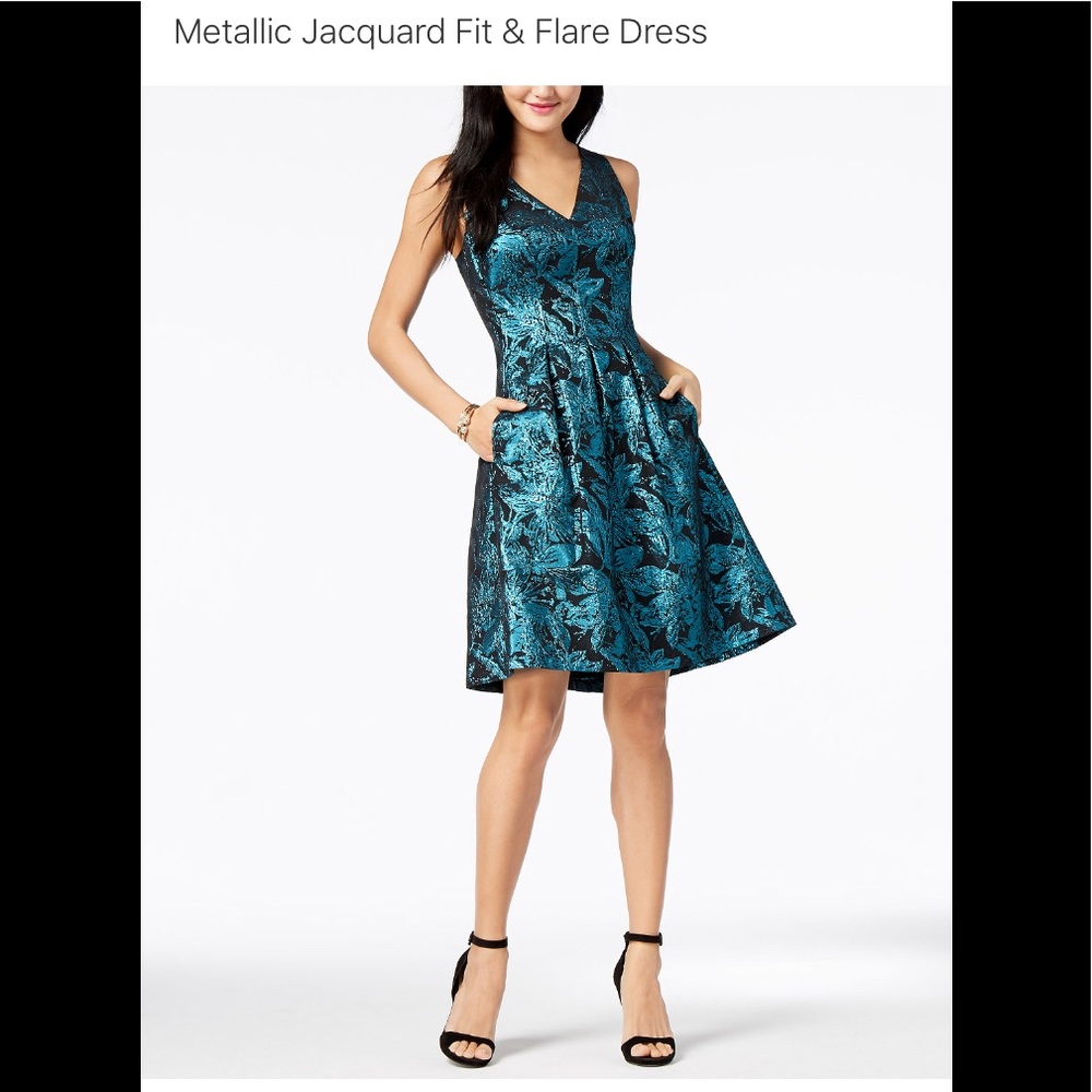 Nine West Metallic jacquard Dress